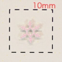 雪の結晶【3Dネイルシール】ピンク グラデーション(6)/1シート16枚入
