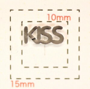 KISS【デザイン　ネイルシール】シルバー/1シート9枚入