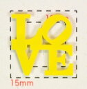 【LOVE(1)ネイルシール】イエロー/1シート4枚入