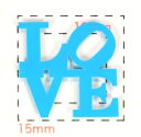 【LOVE(1)ネイルシール】ブルー/1シート4枚入
