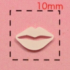 キスマーク【デザイン ネイルシール】ホワイト/1シート9枚入