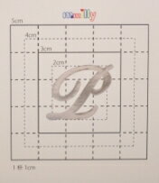 【スワロフスキー37個付イニシャルシール】（スマホケース＆カバー　デコ電用）大文字SV（大）P