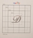 【スワロフスキー27個付イニシャルシール】(スマートフォン オリジナルケース・カバー)大文字SV(小)D