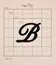 【スワロフスキー37個付イニシャルシール】(オリジナルケース&カバー)大文字BK(大)B