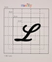 【スワロフスキー37個付イニシャルシール】(オリジナルケース&カバー)大文字BK(大)L