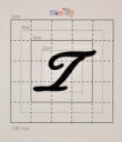 【スワロフスキー37個付イニシャルシール】(オリジナルケース&カバー)大文字BK(大)T