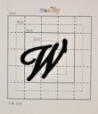 【スワロフスキー37個付イニシャルシール】(オリジナルケース&カバー)大文字BK(大)W