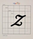【スワロフスキー37個付イニシャルシール】(オリジナルケース&カバー)大文字BK(大)Z