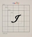 【スワロフスキー27個付ネームシール】(オリジナルプリントケース&カバー)大文字BK(小)I