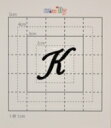 【スワロフスキー27個付ネームシール】(オリジナルプリントケース&カバー)大文字BK(小)K