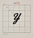 【スワロフスキー27個付ネームシール】(オリジナルプリントケース&カバー)大文字BK(小)Y