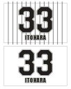 ★背番号 33 糸原 ★2枚1組★【阪神タイガース承認 背番号フェイスシール】 阪神 タイガース 阪神タイガース 甲子園 応援 シール ペイント 応援グッズ グッズ 野球 背番号 背番号シール 顔シール フェイス フェイスペイント アルプス スポーツ 優勝