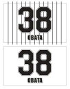 ★背番号 38 小幡 ★2枚1組★【阪神タイガース承認 背番号フェイスシール】 阪神 タイガース 阪神タイガース 甲子園 応援 シール ペイント 応援グッズ グッズ 野球 背番号 背番号シール 顔シール フェイス フェイスペイント アルプス スポーツ 優勝