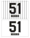 ★背番号 51 中野 ★2枚1組★【阪神タイガース承認 背番号フェイスシール】 阪神 タイガース 阪神タイガース 甲子園 応援 シール ペイント 応援グッズ グッズ 野球 背番号 背番号シール 顔シール フェイス フェイスペイント アルプス スポーツ 優勝