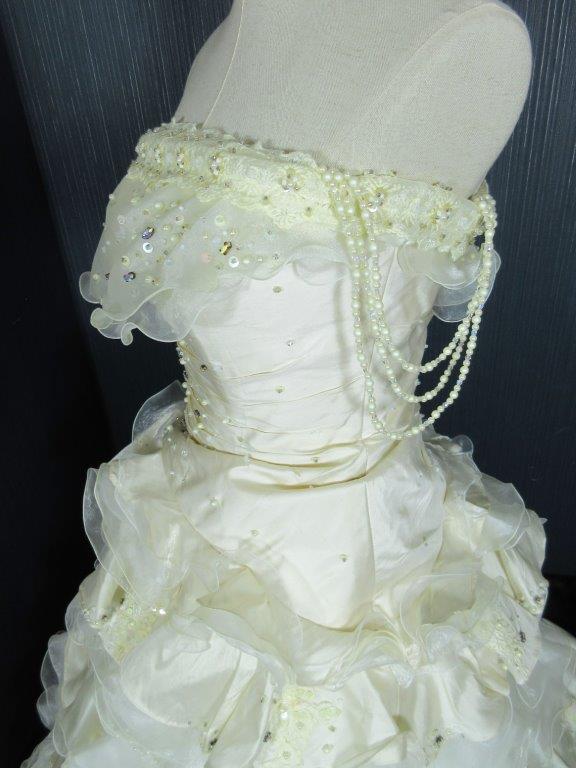 ウエディングドレスレンタル　No22　Sancta　Carina　サンクタカリナ　高級　ウエディングドレス　レンタル　レンタルウエディングドレス　タキシード　レンタルタキシード　タキシードレンタル　結婚式　結婚式場　前撮り　2次会　貸衣装　お色直し　試着　試着可能　試着OK