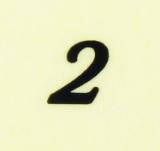 【数字ネイルシール】1筆記体《2》BK/各1シート9枚入 1