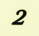 【数字ネイルシール】1筆記体《2》BK/各1シート9枚入