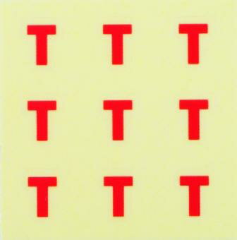 イニシャルネイルシール【アルファベット】2ゴシック(T)RD/各1シート9枚入