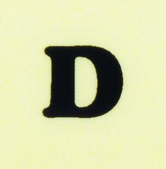 ネイルシール【アルファベット】3明朝体(D)BK/各1シート9枚入 ネイルシール【アルファベット】3明朝体(D)BK/各1シート9枚入