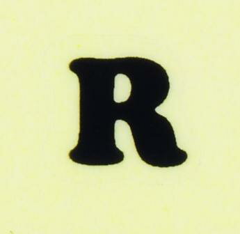ネイルシール【アルファベット】3明朝体(R)BK/各1シート9枚入 ネイルシール【アルファベット】3明朝体(R)BK/各1シート9枚入