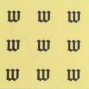 ネイルシール【アルファベット・イニシャル】4英字 (W)小文字1シート9枚入 2