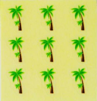 ヤシの木【ネイルシール】1‐1/1シート9枚入