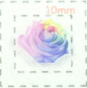 バラ・ローズ【フラワーネイルアート用シール】(5)レインボー 9枚入(結婚式 ネイル シール ネイルシール ハンドメイド ネイルアート アート アートシール ネイルパーツ パーツ 素材 材料 サロン ネイルサロン 卸 卸売り 押し花 和 セルフ 薔薇)
