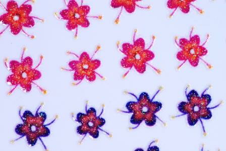 REAL FLOWER【フラワーネイルシール】(4)パープル&VT 38枚入 REAL FLOWER【フラワーネイルシール】(4)パープル&VT 38枚入