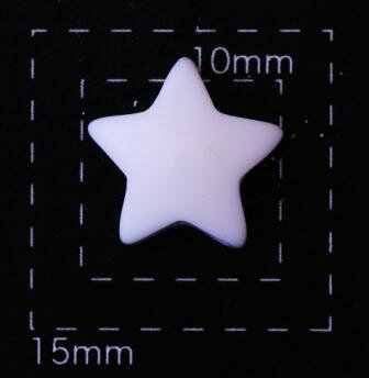 スター10ミリ（星）《ネイル・デコ電用プラパーツ》ホワイト5個入