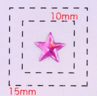 星型カラフルスタッズ6ミリ（星）《ネイル・デコ電用メタルパーツ》ピンク10個入