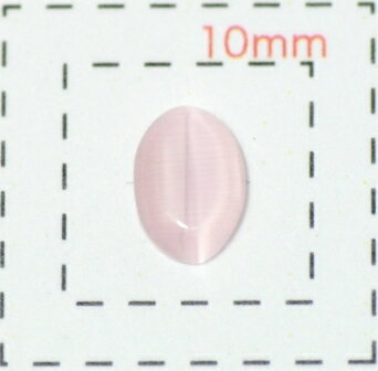 アクリルキャッツアイ4×6ミリ《デコ電・ネイル用品》ピンク10個入