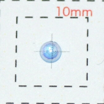 シャボン玉ストーン3ミリ《デコ電・ネイル用品》ブルー10個入