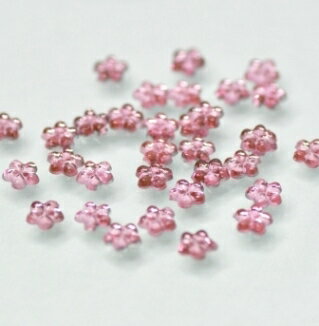 小粒フラワーアクリルストーン4mmピンク/0.5g《ネイルアート用品》