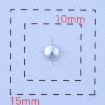 丸型メタルスタッズ3ミリ《ネイル・デコ電用パーツ》シルバー20個入