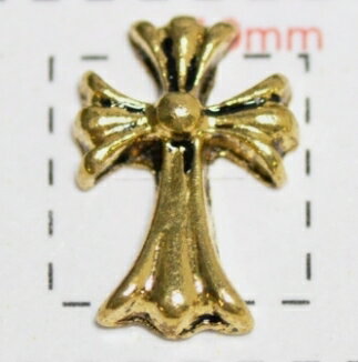 メタル クロス 13×9mmゴールド4個入《ネイル用品》 / ネイル ネイルサロン サロン 卸売り ネイルパーツ ハンドメイド 材料 素材 ハート スター スト...