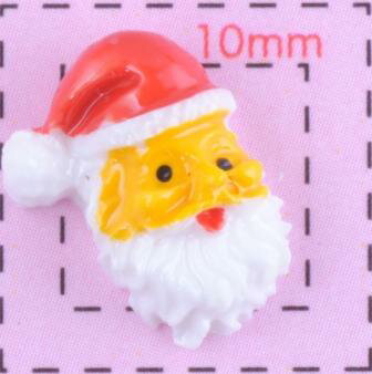サンタクロース（1）13×10ミリ《ネイル＆デコ用クリスマスパーツ》 4個入