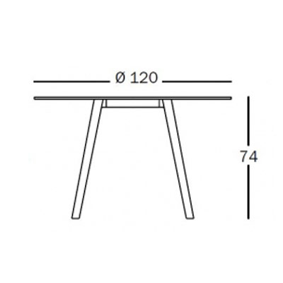 ダイニングテーブル Pilo ピロ Φ120サ