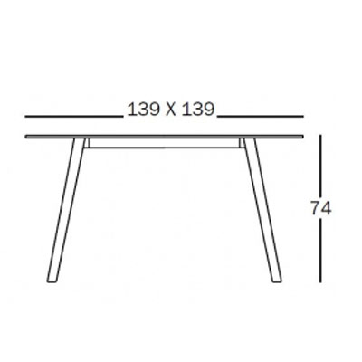 ダイニングテーブル Pilo ピロ 140×140