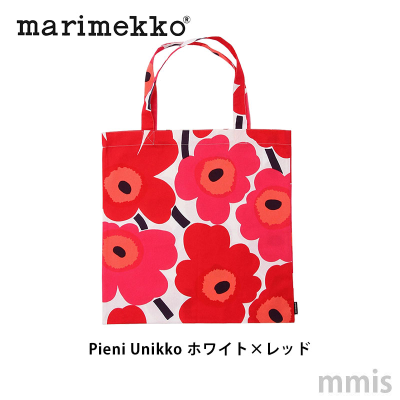 楽天mmis エムエムインテリアスペースmarimekko マリメッコピエニウニッコ ホワイト×レッドPieni Unikkoファブリックバッグmmis 新生活 インテリア