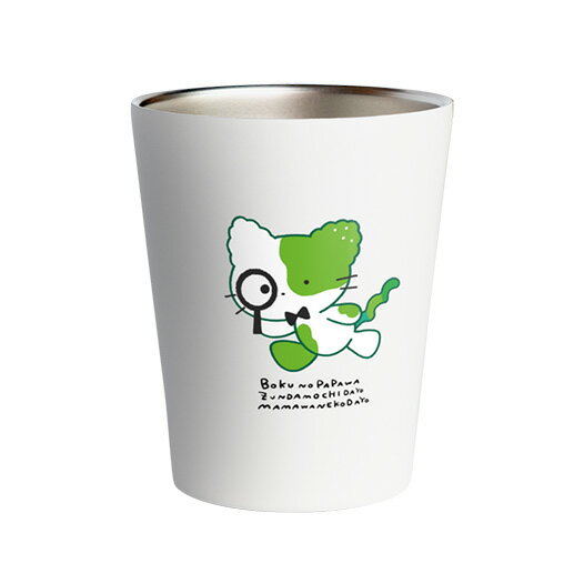 サーモタンブラー タンブラー 360ml ホワイト メケネコくん ステンレス