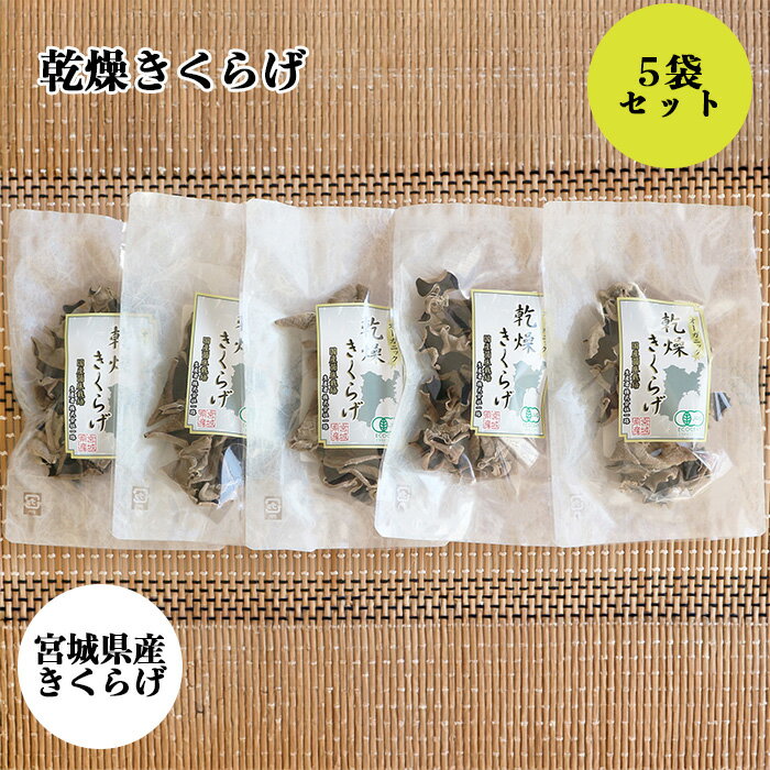 きくらげ 有機乾燥きくらげ 国産 オーガニック 一路 宮城県 お取り寄せ 産地直送 15g×5袋