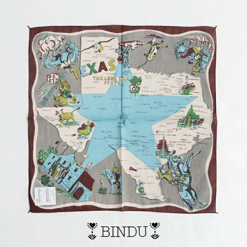 BINDU ビンドゥ　コットンバンダナ(50×50) BBB1312 design-2【RCP】