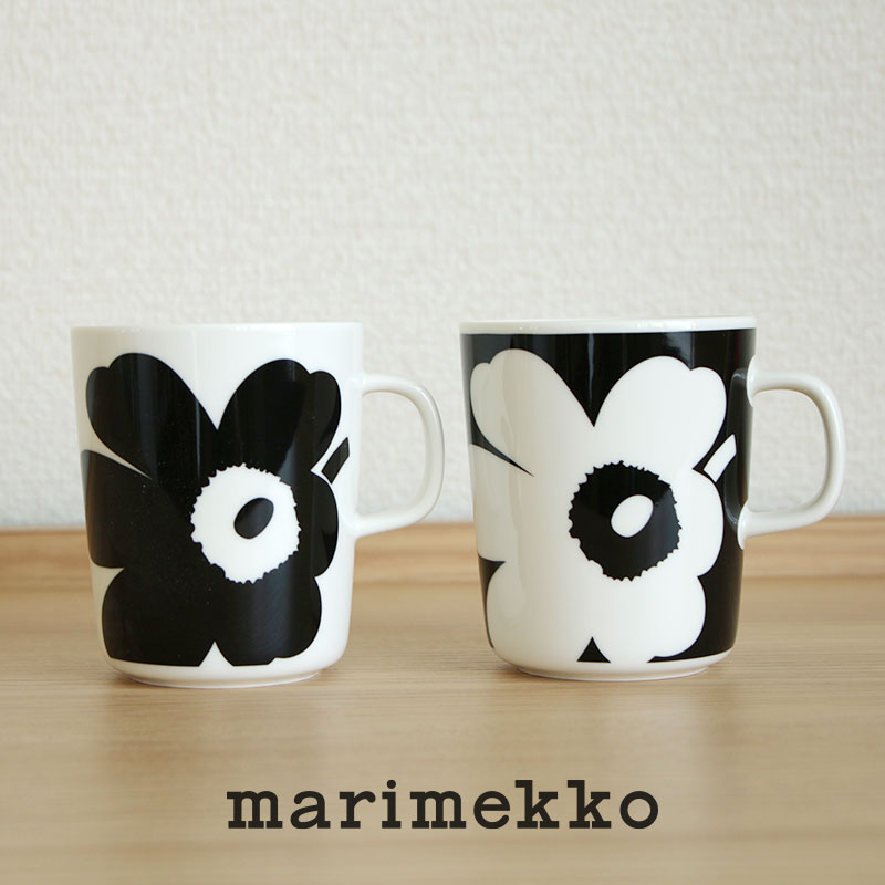 【国内正規品】marimekko マリメッコ　Oiva / Juhla Unikko ウニッコ マグカップ2個セット 52219-4-71003【RCP】 箱付き マリメッコ創立70周年アニバーサリーコレクション ギフト【GEAR/HOME】 gf4[sang]