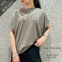 \白山OPEN記念価格/【20%OFF】CHIGNON×MMN【別注アイテム】 シニヨン アーチロゴフレンチTEE 8453-453EKK【RCP】2025SS トップス ロゴT 65n