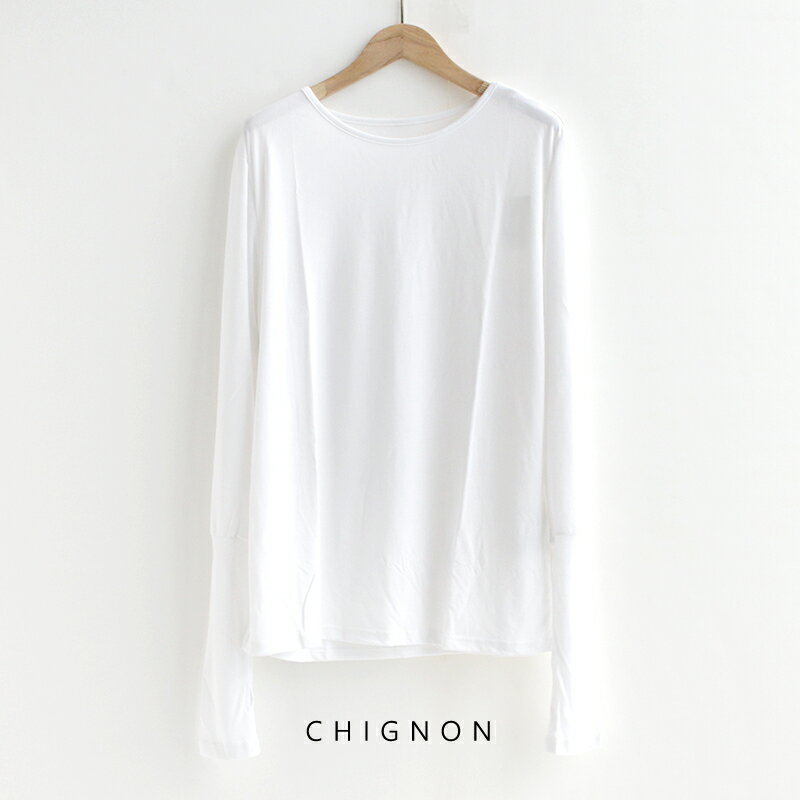 CHIGNON　シニヨン パウダー天竺CS 8745-385KK/8745-385-2KK/8745-385-3KK【RCP】2024AW　カットソー