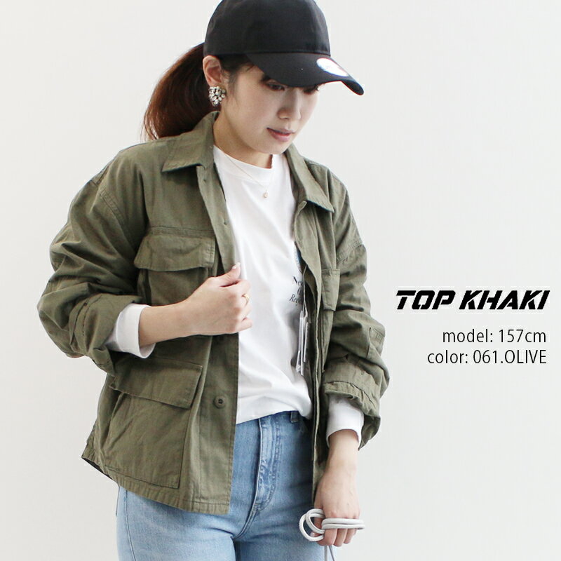 ジョンブル コート レディース TOP KHAKI トップカーキ　BDU SHIRT ミリタリーシャツ TK241L01【RCP】2024SS Johnbull ジャケット