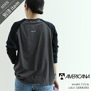 AMERICANA×MMN【別注アイテム】 アメリカーナ バック AMERICANA ロゴラグランTシャツ ASO-M-697GB【RCP】2023AW ロンT カットソー