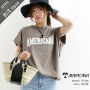 AMERICANA×MMN【ロゴ別注】アメリカーナ 袖ロールTシャツ チュニック丈 BRF-M-689A GB【RCP】2024SS