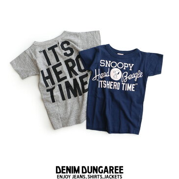 【10%★OFF】【kids】DENIM DUNGAREE デニムダンガリー テンジクSNOOPY HERO TEE 3782402【RCP】