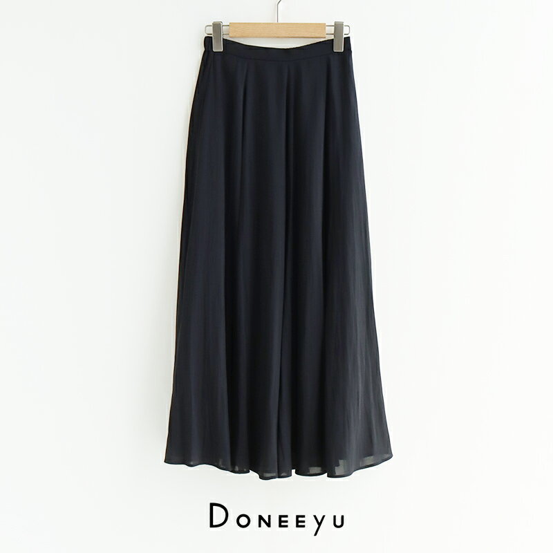 DONEEYU ドニーユ シャンブレージョーゼットサーキュラースカート U2095【RCP】2025AW シアー